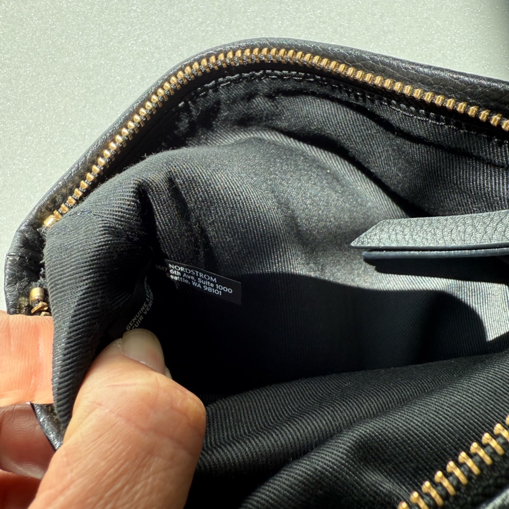 Nordstrom Eleanor Black Leather Crossbody Bag - Picture 6 of 10